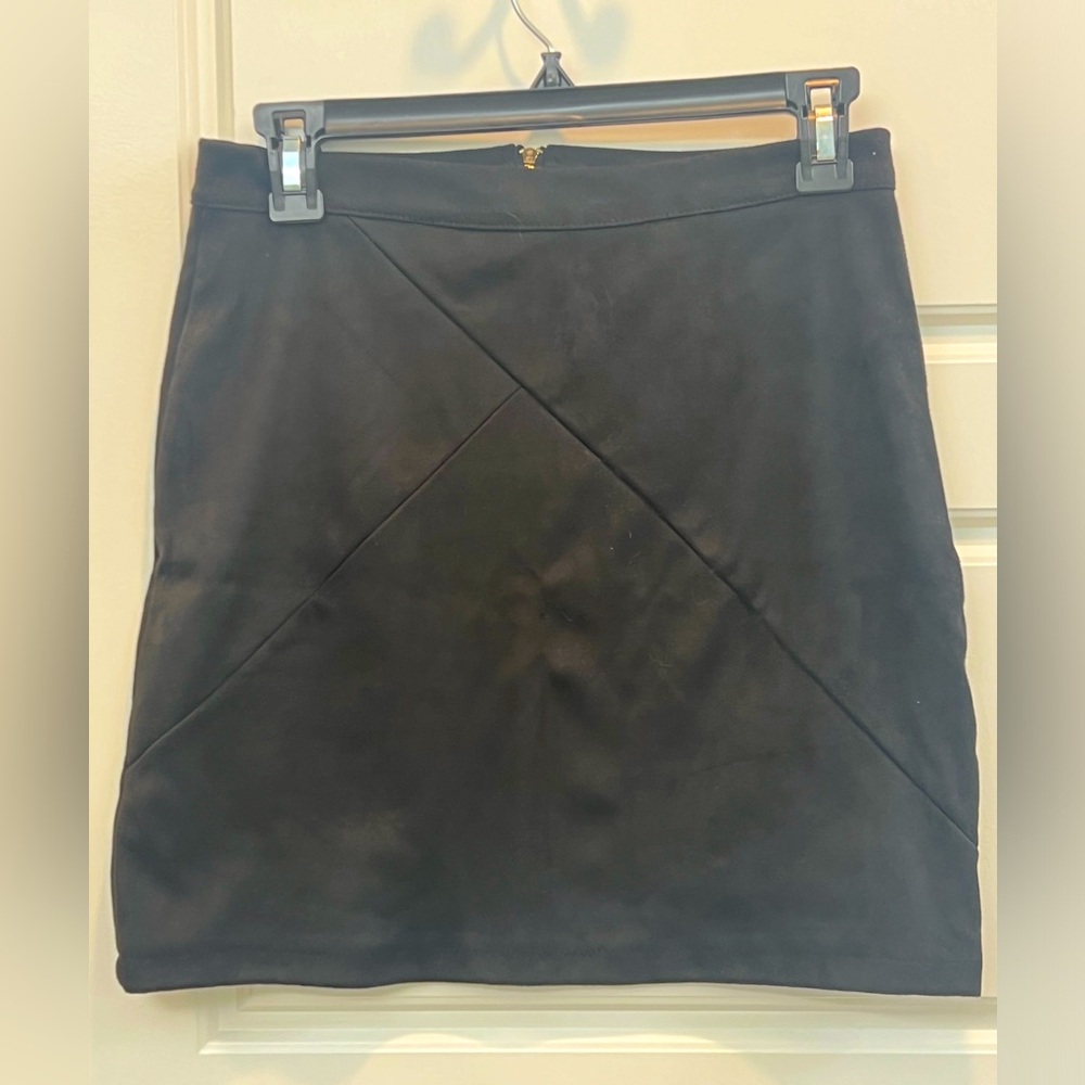 Unbranded faux black suede mini Skirt
